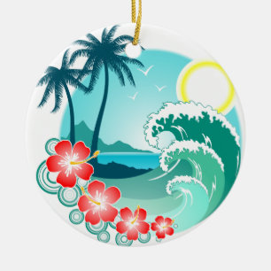 Hawaiianische Insel 2 Keramikornament