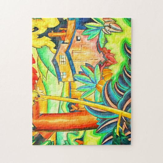 Hawaiianische Insel Honolulu Zuhause farbenfroh Puzzle (Vertikal)