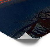 Hawaiianische Insel Tropischer Sonnenuntergang Poster (Ecke)