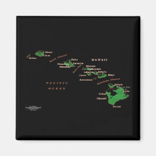 Hawaiianische Inselkarte Magnet