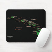 Hawaiianische Inselkarte Mousepad (Mit Mouse)
