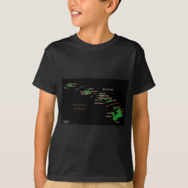 Hawaiianische Inselkarte T-Shirt