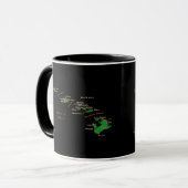 Hawaiianische Inselkarte Tasse (Vorderseite Links)