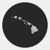 Hawaiianische Inselkette Runder Aufkleber (Vorderseite)