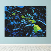 Hawaiianische Inseln Abstrakte Kunst Canvas Print Leinwanddruck (Insitu (Holzboden))