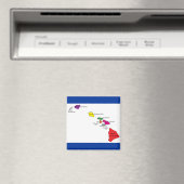 Hawaiianische Inseln Farbe ihrer Inseln Magnet (In Situ (Geschirrspüler))