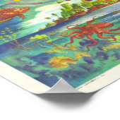 Hawaiianische Inseln Fun Map Poster (Ecke)