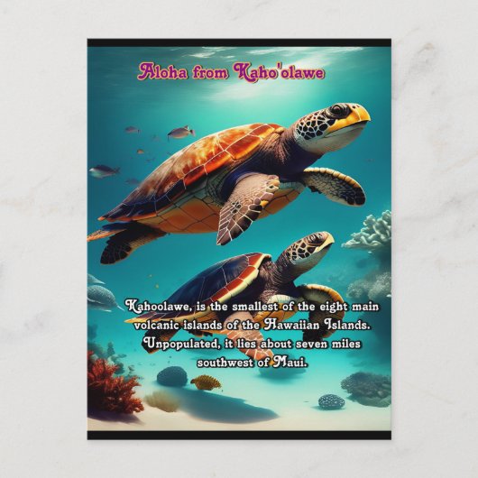 Hawaiianische Inseln Kahoolawe Aloha Postkarte (Vorderseite)