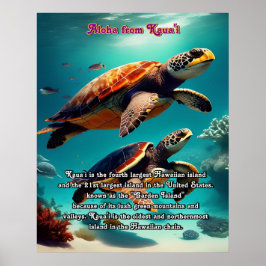 Hawaiianische Inseln Kauai Aloha Poster