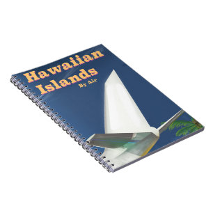 Hawaiianische Inseln kommerzielles Reiseplakat Notizblock