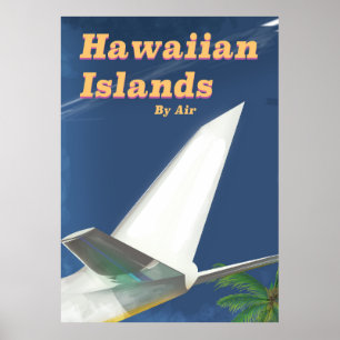 Hawaiianische Inseln kommerzielles Reiseplakat Poster