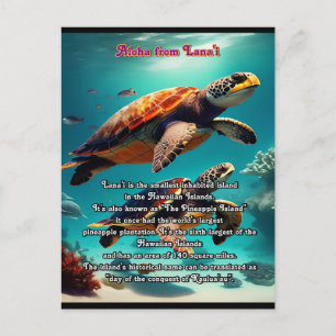 Hawaiianische Inseln Lanai Aloha Postkarte