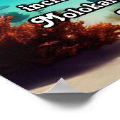 Hawaiianische Inseln Molokai Aloha Poster (Ecke)