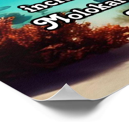 Hawaiianische Inseln Molokai Aloha Poster (Ecke)