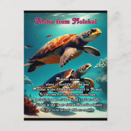 Hawaiianische Inseln Molokai Aloha Postkarte