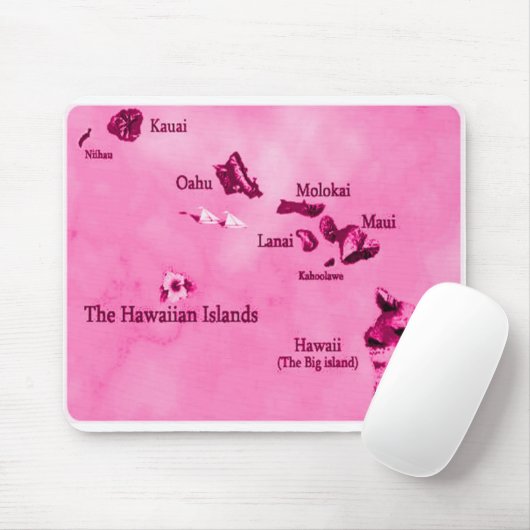 Hawaiianische Inseln Mousepad (Mit Mouse)