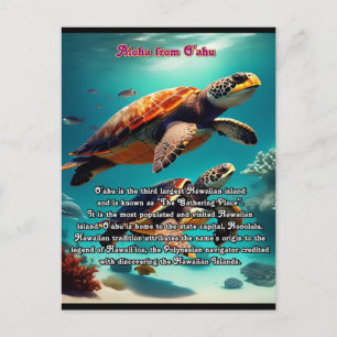 Hawaiianische Inseln Oahu Aloha Postkarte