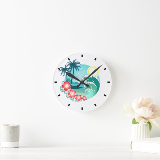 Hawaiianische Inseln Runde Wanduhr (Zuhause)
