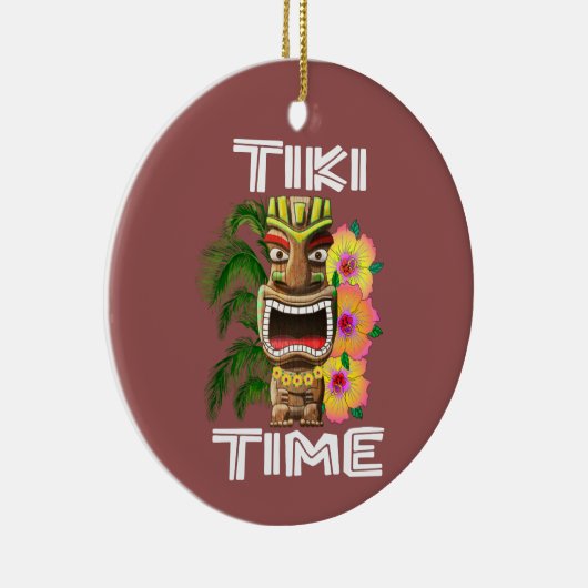 Hawaiianische Inseln Tiki Statue Keramik Ornament (Rechts)