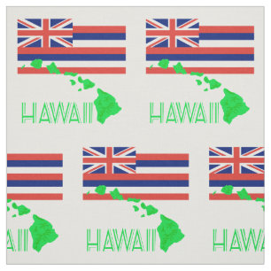Hawaiianische Inseln und Flagge Stoff
