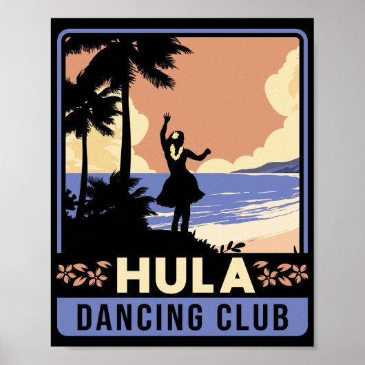 Hawaiianische Inseln Vintag Souvenir Hula Tancing Poster (Vorne)