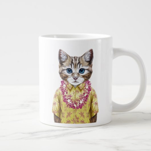 Hawaiianische Kitty Jumbo-Tasse (Rechts)