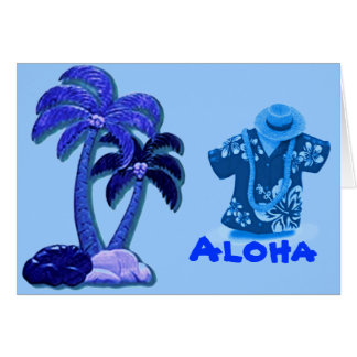 Hawaiianische Kokospalmenkarte
