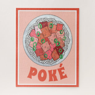 Hawaiianische Küche Ahi Tuna Poké Bowl Hawaii Food Puzzle