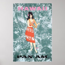Hawaiianische Kunst Hawaii Druck Pan Am Reiseplaka Poster