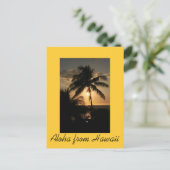 Hawaiianische Küste bei Sunset Postkarte (Stehend Vorderseite)