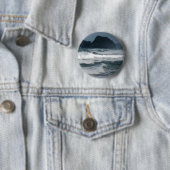 Hawaiianische Küsteninsel tropisches Paradies Button (Beispiel)