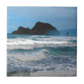 Hawaiianische Küsteninsel tropisches Paradies Fliese (Vorderseite)