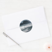 Hawaiianische Küsteninsel tropisches Paradies Runder Aufkleber (Umschlag)