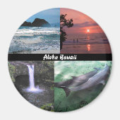 Hawaiianische Landschaft Vier Foto Aloha Hawaii Magnet (Vorne)