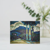 Hawaiianische Landschaftsmalerei Postkarte (Stehend Vorderseite)