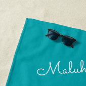 Hawaiianische Liebe Name Personalisiert Ocean Blue Strandtuch (Beispiel)