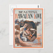 Hawaiianische Liebe Postkarte (Vorne/Hinten)