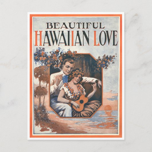 Hawaiianische Liebe Postkarte (Vorderseite)