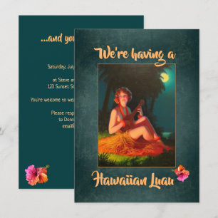 Hawaiianische Luau-Party-Einladung Einladung