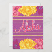 Hawaiianische Luau-Party Einladungen (Rückseite)