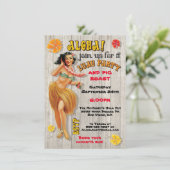 Hawaiianische Luau-Party Einladungen (Stehend Vorderseite)