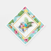 Hawaiianische Luau-Party Serviette (Ecke)
