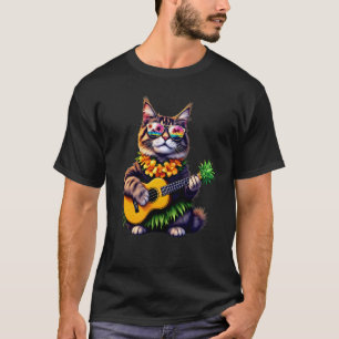 Hawaiianische Maine Coon Katze & Ananas Ukulele So T-Shirt