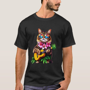 Hawaiianische Maine Coon Katze & Ananas Ukulele So T-Shirt