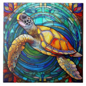 Hawaiianische Meeresschildkröte Honu Art Fliese (Vorderseite)