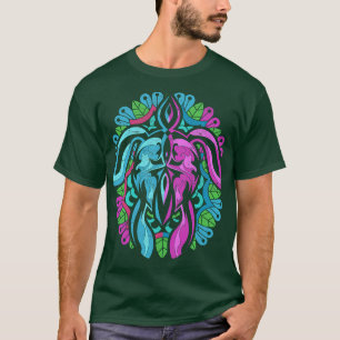 Hawaiianische Meeresschildkröte Lover Polynesische T-Shirt