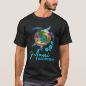 Hawaiianische Meeresschildkröte Maui Matching Fami T-Shirt (Vorderseite)