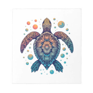 Hawaiianische Meeresschildkröte Tie-Dye Hawaii Url Notizblock