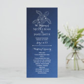 Hawaiianische Meeresschildkröte White on Blue Beac Programm (Stehend Vorderseite)