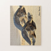 Hawaiianische Meeresschildkröten am Hookipa Beach Puzzle (Vertikal)